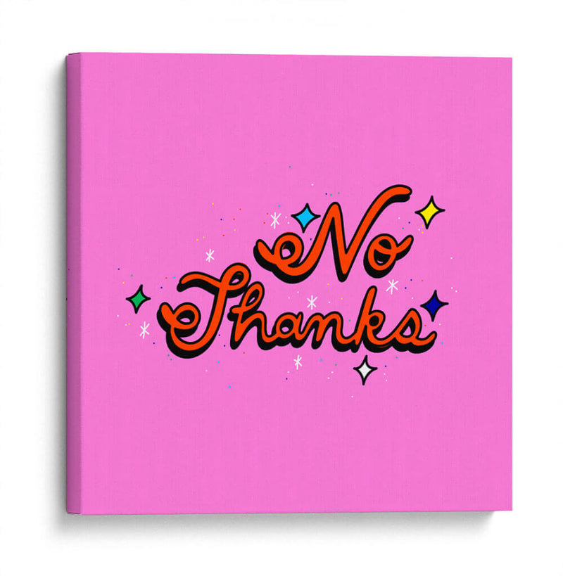 No Thanks - Marcela Illustrates | Cuadro decorativo de Canvas Lab