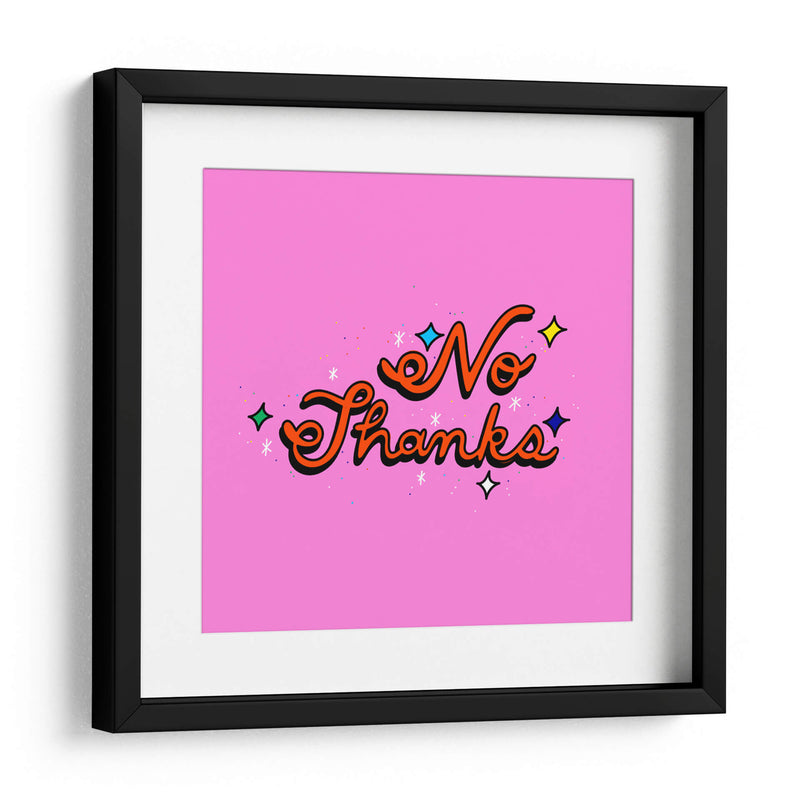 No Thanks - Marcela Illustrates | Cuadro decorativo de Canvas Lab