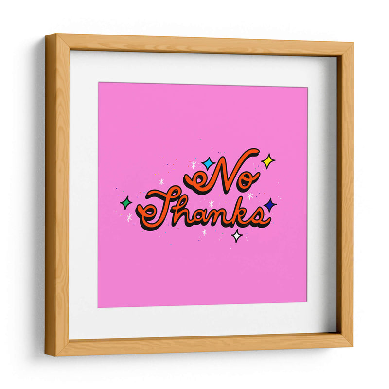 No Thanks - Marcela Illustrates | Cuadro decorativo de Canvas Lab