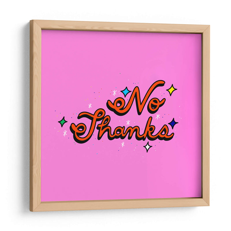 No Thanks - Marcela Illustrates | Cuadro decorativo de Canvas Lab