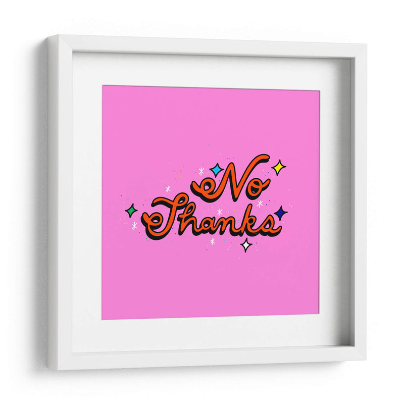 No Thanks - Marcela Illustrates | Cuadro decorativo de Canvas Lab