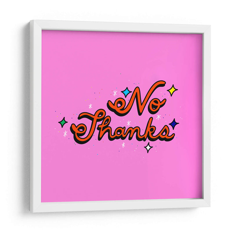 No Thanks - Marcela Illustrates | Cuadro decorativo de Canvas Lab