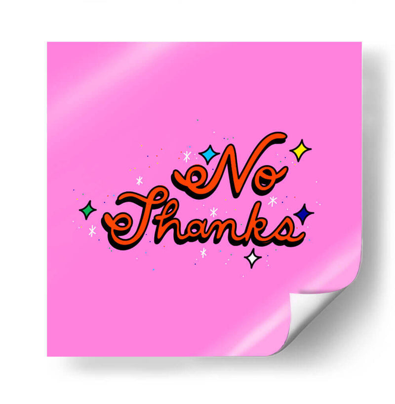 No Thanks - Marcela Illustrates | Cuadro decorativo de Canvas Lab