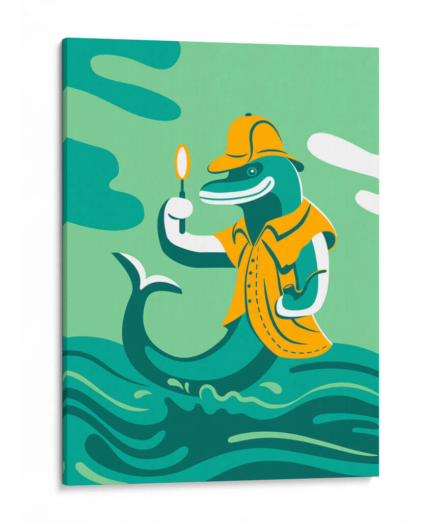 El delfín detective - Najesi | Cuadro decorativo de Canvas Lab