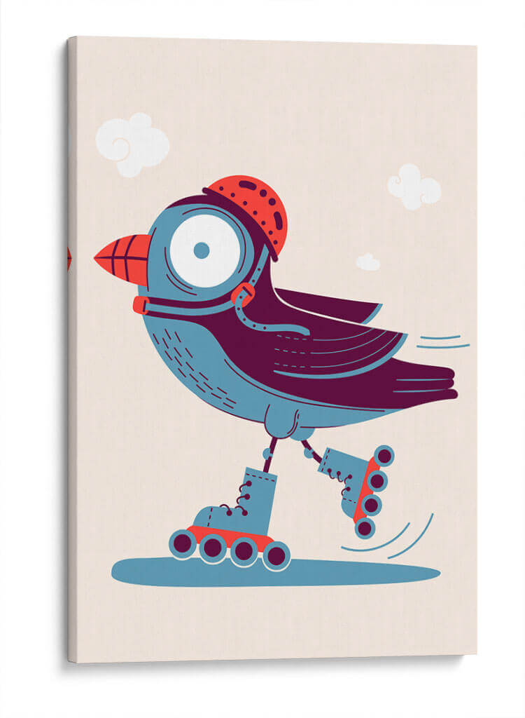 El frailecillo en patines - Najesi | Cuadro decorativo de Canvas Lab
