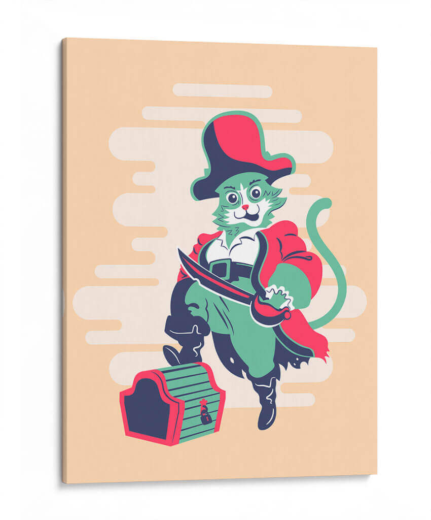 El gato corsario - Najesi | Cuadro decorativo de Canvas Lab