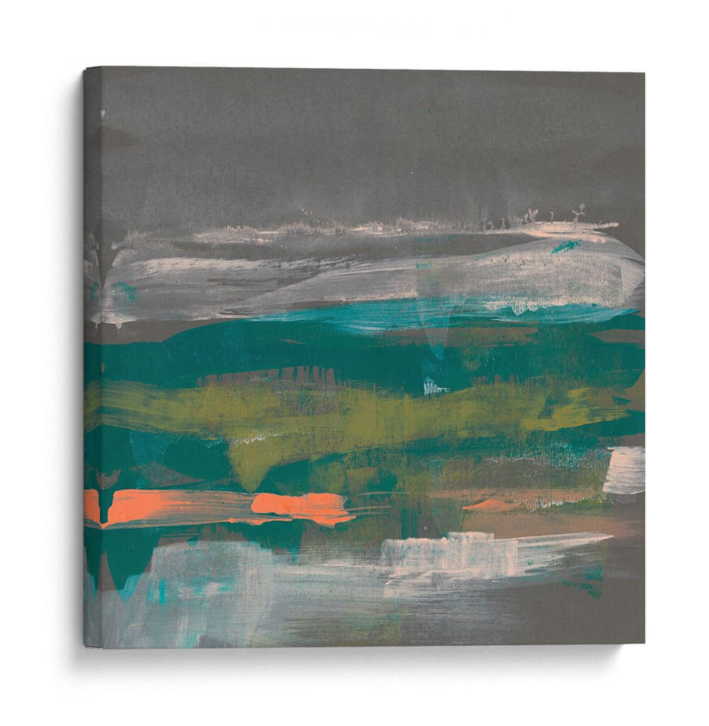 Esmeralda Y Coral Glimpse Ii - Jennifer Goldberger | Cuadro decorativo de Canvas Lab