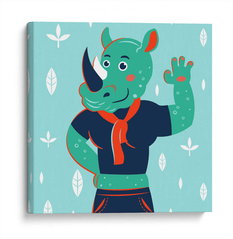 HOLA, NIÑO, DICE EL RINOCERONTE - Najesi | Cuadro decorativo de Canvas Lab