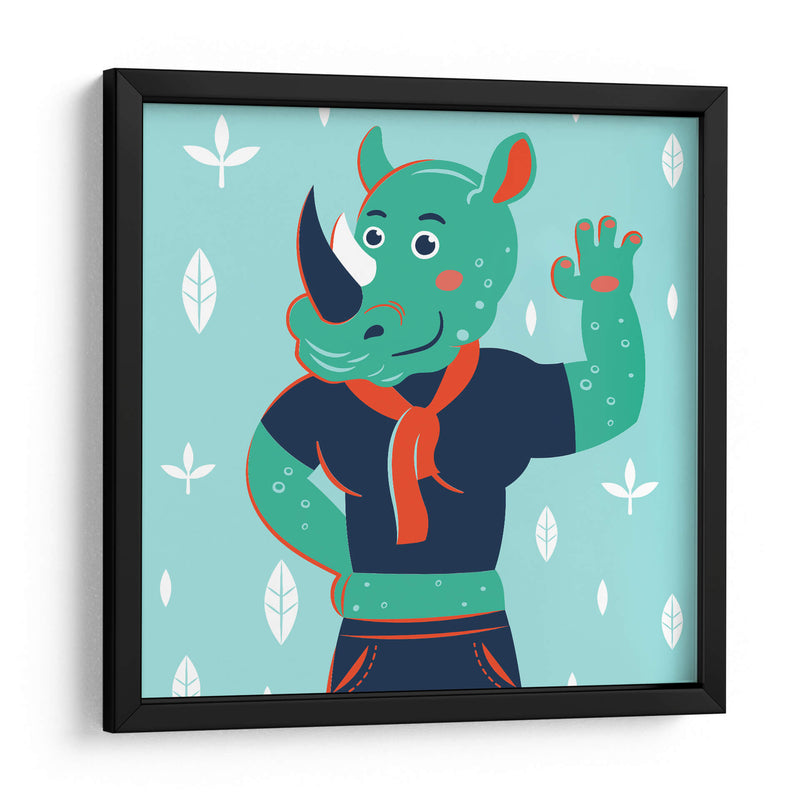 HOLA, NIÑO, DICE EL RINOCERONTE - Najesi | Cuadro decorativo de Canvas Lab