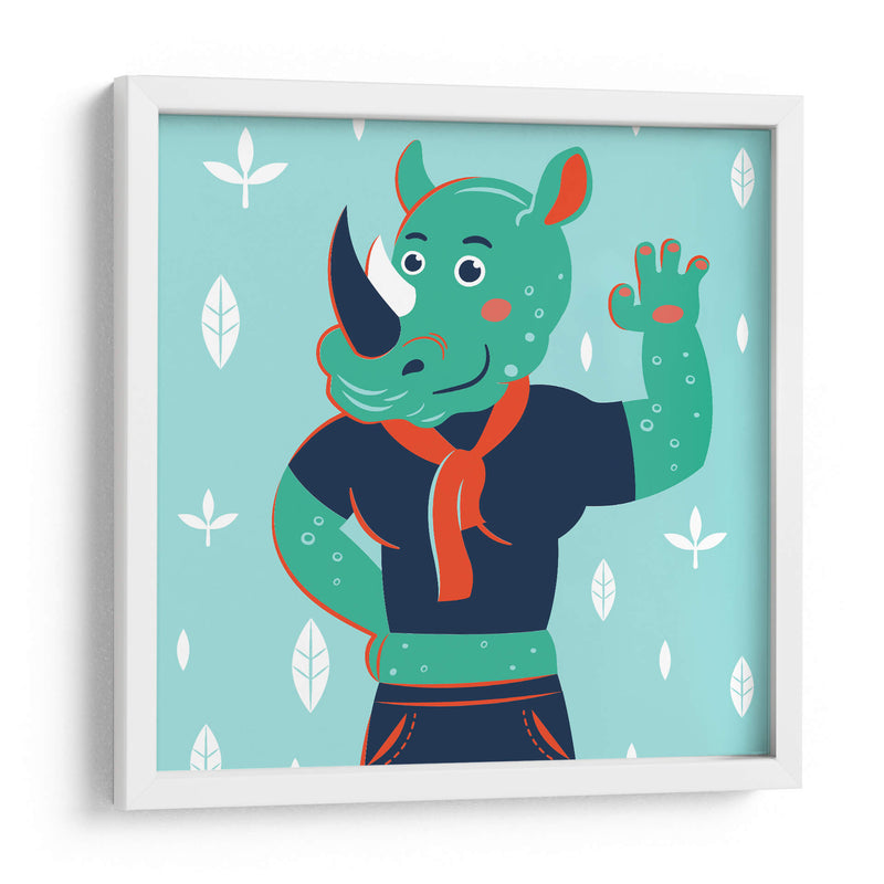 HOLA, NIÑO, DICE EL RINOCERONTE - Najesi | Cuadro decorativo de Canvas Lab