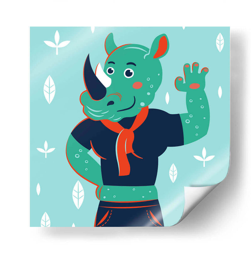 HOLA, NIÑO, DICE EL RINOCERONTE - Najesi | Cuadro decorativo de Canvas Lab