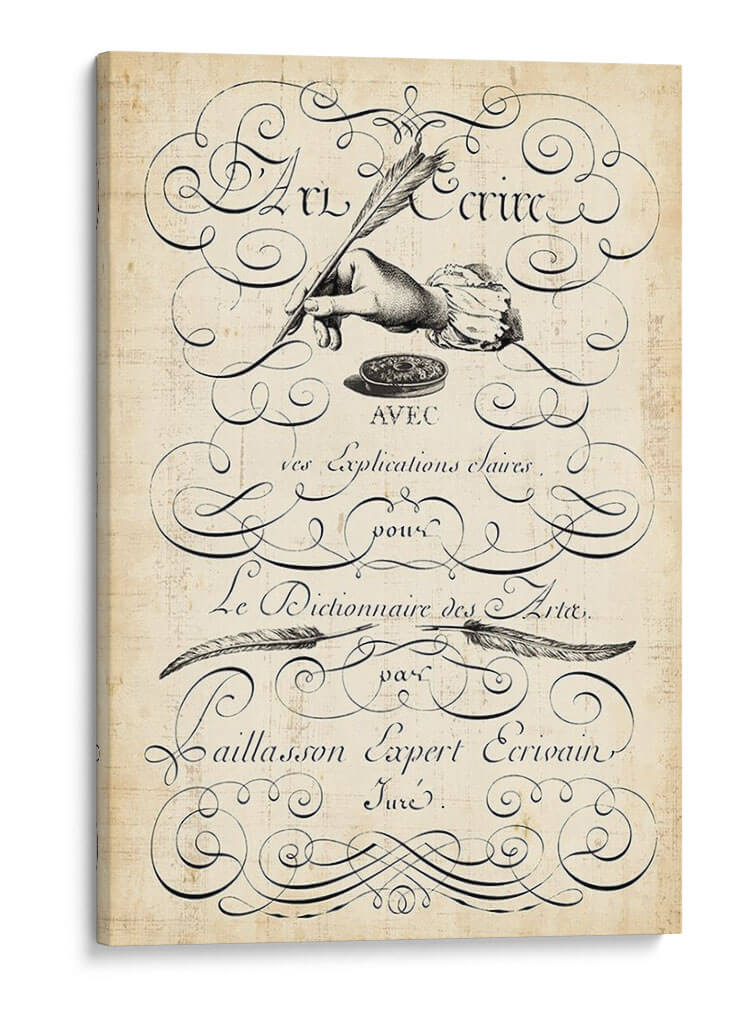 El Arte De La Pluma. - Vision Studio | Cuadro decorativo de Canvas Lab