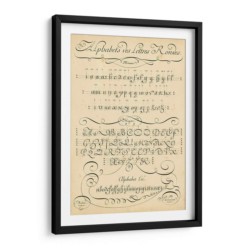 Sampler Del Alfabeto I - Denis Diderot | Cuadro decorativo de Canvas Lab