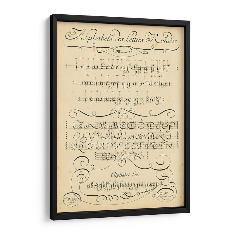 Sampler Del Alfabeto I - Denis Diderot | Cuadro decorativo de Canvas Lab