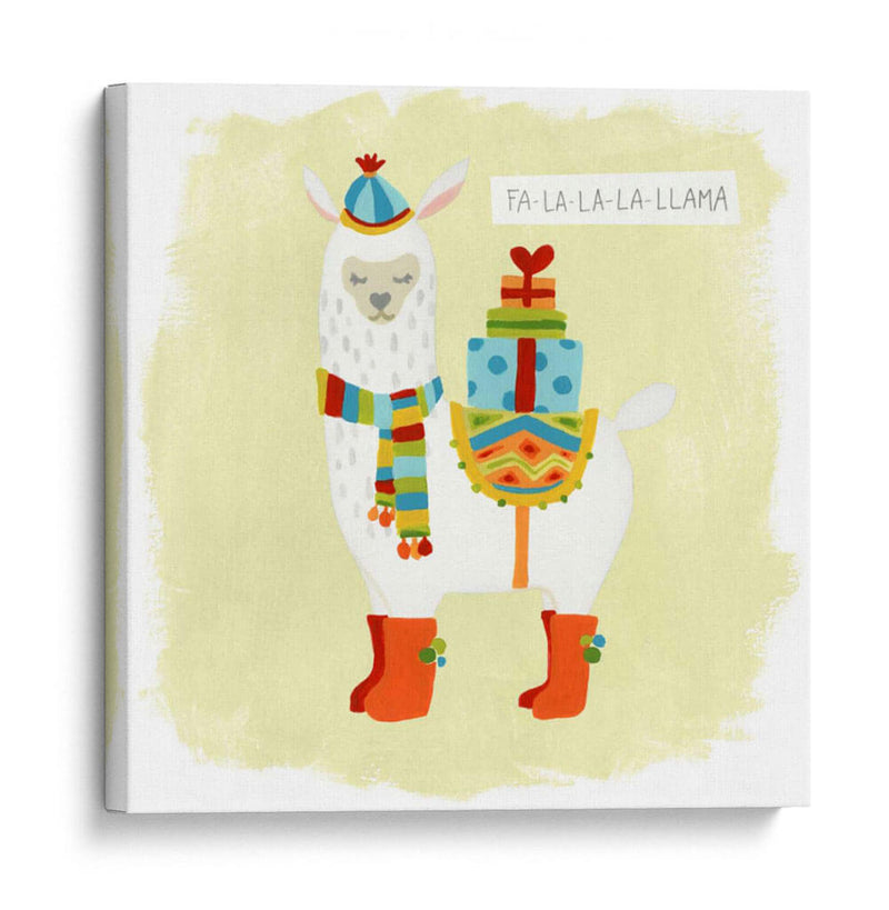 Fa-La-La-La Llama I - June Erica Vess | Cuadro decorativo de Canvas Lab