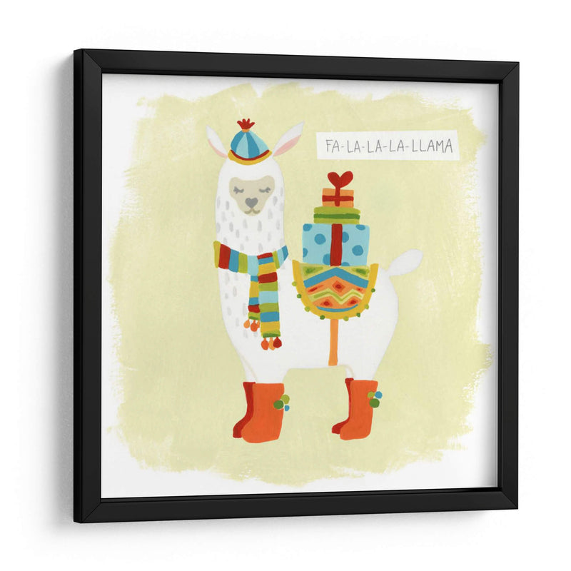 Fa-La-La-La Llama I - June Erica Vess | Cuadro decorativo de Canvas Lab