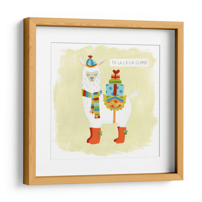 Fa-La-La-La Llama I - June Erica Vess | Cuadro decorativo de Canvas Lab