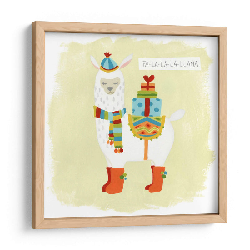 Fa-La-La-La Llama I - June Erica Vess | Cuadro decorativo de Canvas Lab