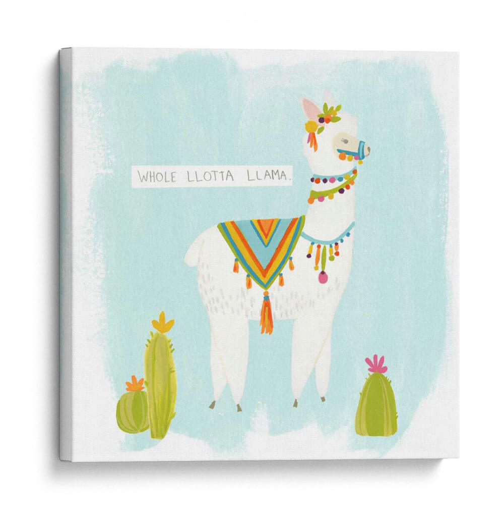 Pom Pom Llama Rama Ii - June Erica Vess | Cuadro decorativo de Canvas Lab