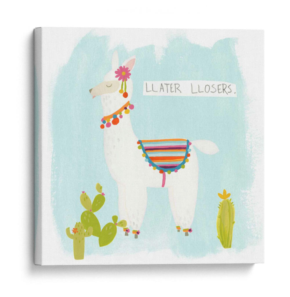 Pom Pom Llama Rama Iv - June Erica Vess | Cuadro decorativo de Canvas Lab