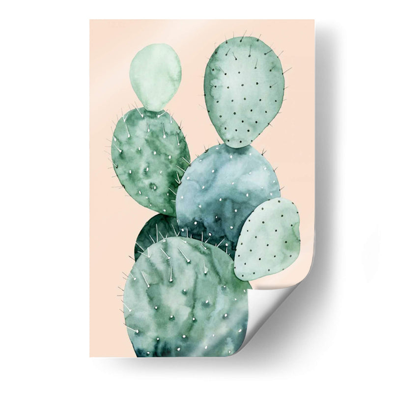 Cactus En Coral Ii - Grace Popp | Cuadro decorativo de Canvas Lab