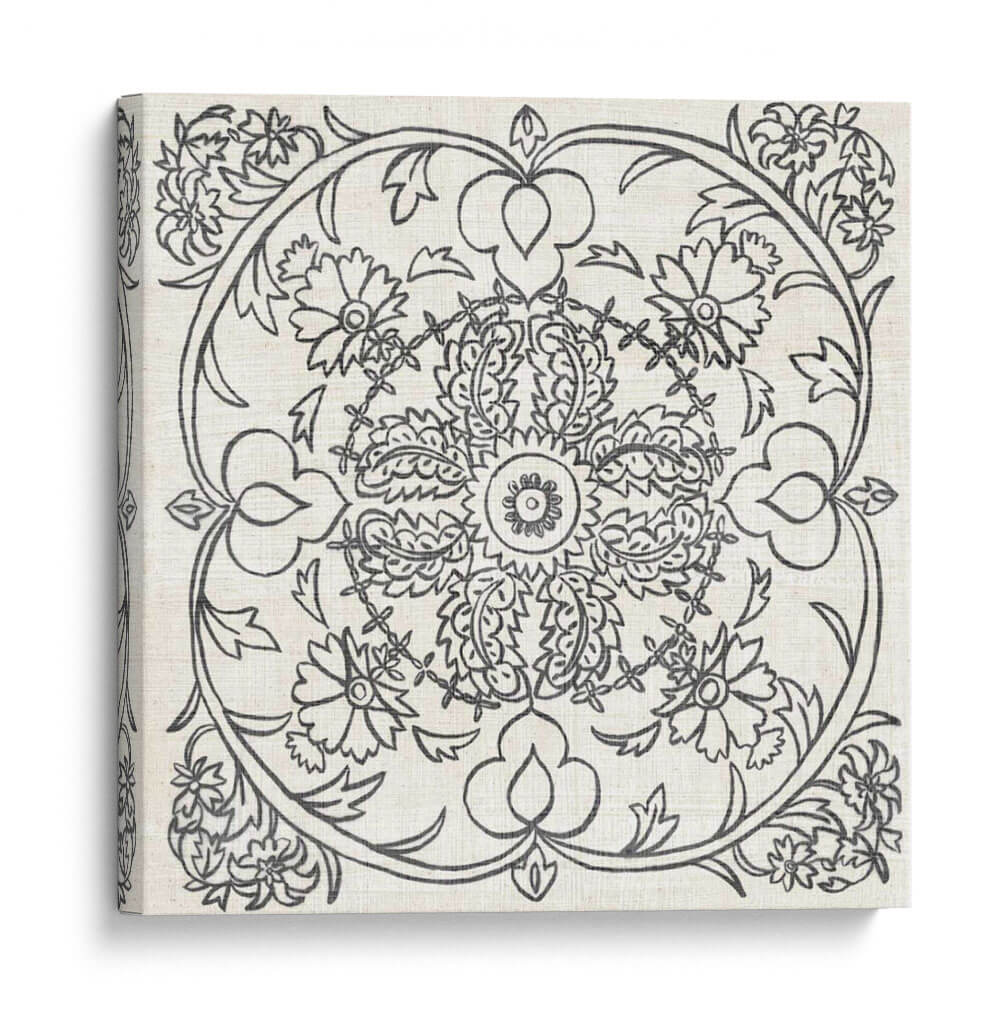 Bandw Batik Rosette Iv - Chariklia Zarris | Cuadro decorativo de Canvas Lab