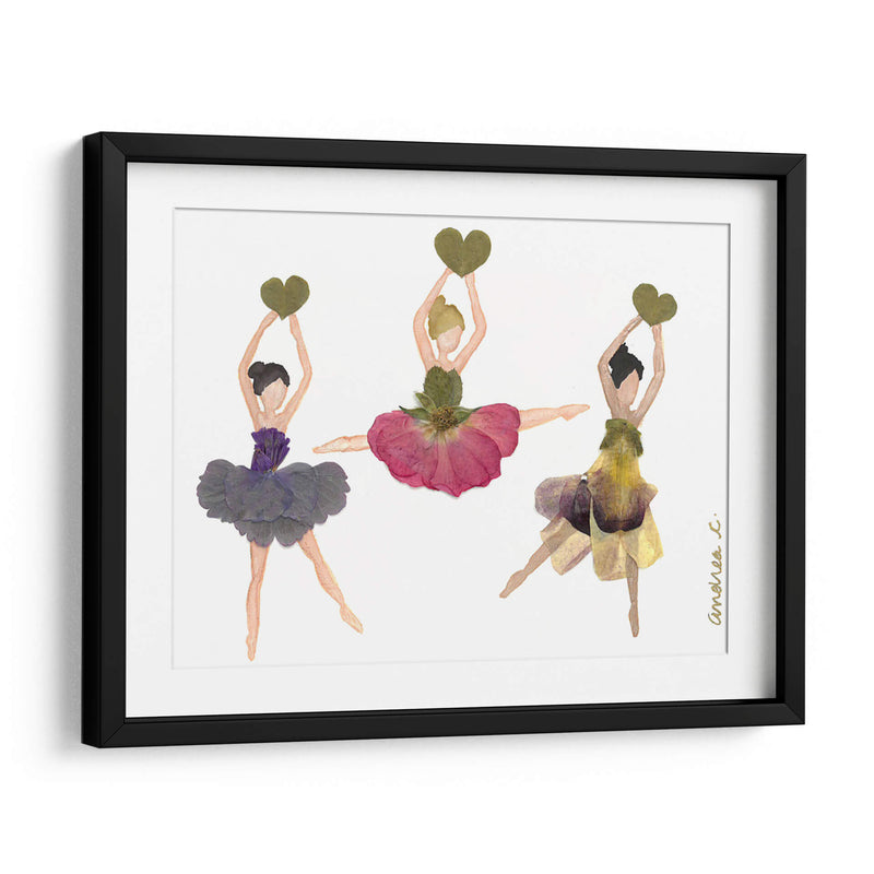 Ballerinas with Hearts - Designs by Andrea | Cuadro decorativo de Canvas Lab