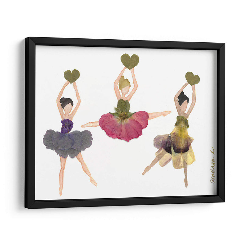 Ballerinas with Hearts - Designs by Andrea | Cuadro decorativo de Canvas Lab