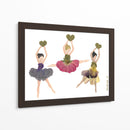 Ballerinas with Hearts - Designs by Andrea | Cuadro decorativo de Canvas Lab
