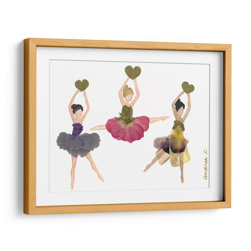 Ballerinas with Hearts - Designs by Andrea | Cuadro decorativo de Canvas Lab