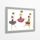 Ballerinas with Hearts - Designs by Andrea | Cuadro decorativo de Canvas Lab