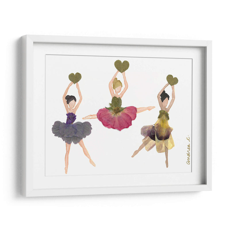 Ballerinas with Hearts - Designs by Andrea | Cuadro decorativo de Canvas Lab