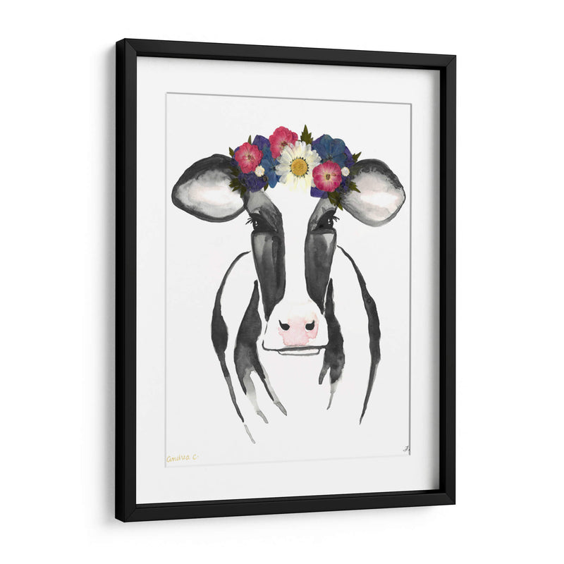 Black White Cow - Designs by Andrea | Cuadro decorativo de Canvas Lab