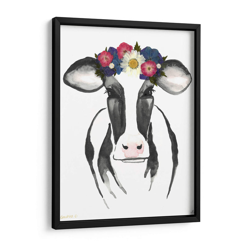Black White Cow - Designs by Andrea | Cuadro decorativo de Canvas Lab