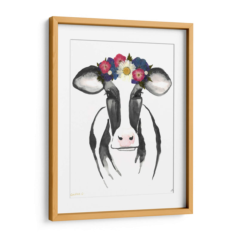 Black White Cow - Designs by Andrea | Cuadro decorativo de Canvas Lab