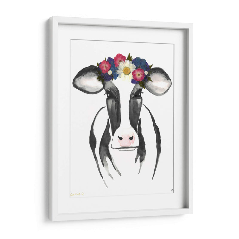 Black White Cow - Designs by Andrea | Cuadro decorativo de Canvas Lab