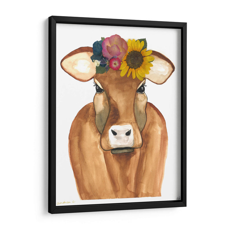 Brown Cow - Designs by Andrea | Cuadro decorativo de Canvas Lab