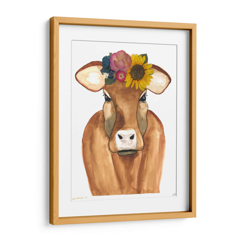 Brown Cow - Designs by Andrea | Cuadro decorativo de Canvas Lab