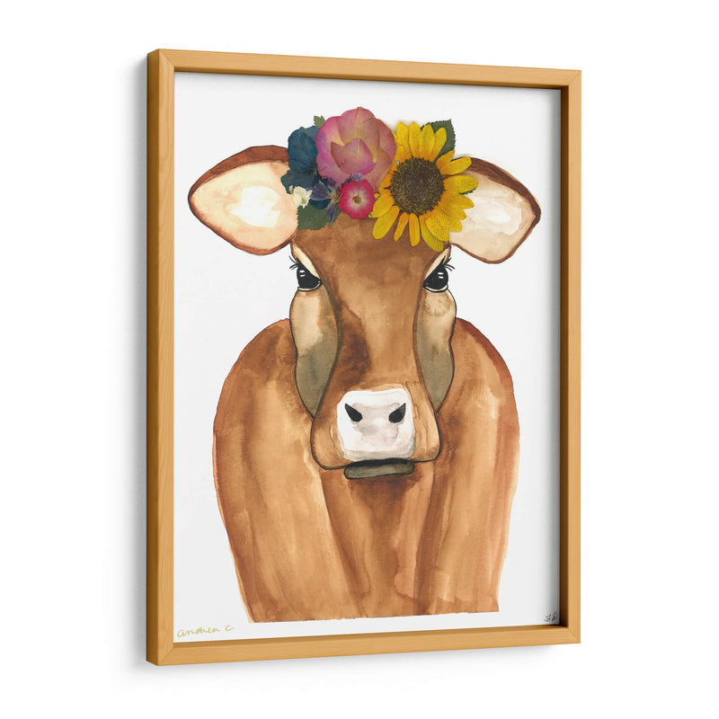Brown Cow - Designs by Andrea | Cuadro decorativo de Canvas Lab