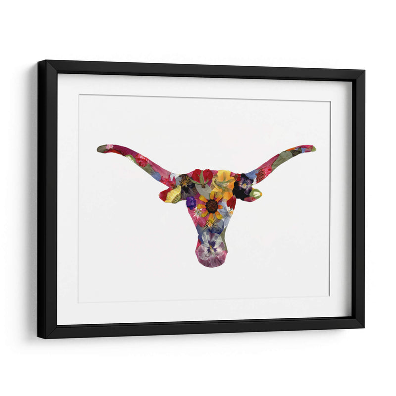 Floral Longhorn - Designs by Andrea | Cuadro decorativo de Canvas Lab
