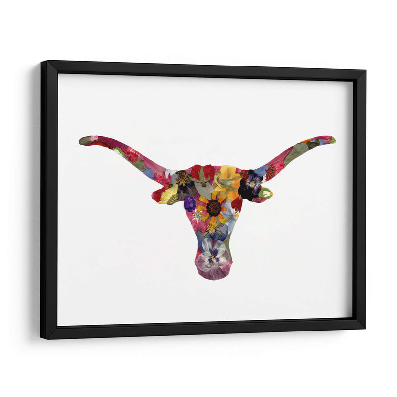 Floral Longhorn - Designs by Andrea | Cuadro decorativo de Canvas Lab