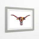 Floral Longhorn - Designs by Andrea | Cuadro decorativo de Canvas Lab