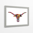 Floral Longhorn - Designs by Andrea | Cuadro decorativo de Canvas Lab