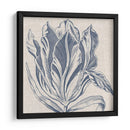 Indigo Floral En Lino I - Vision Studio | Cuadro decorativo de Canvas Lab