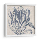 Indigo Floral En Lino I - Vision Studio | Cuadro decorativo de Canvas Lab