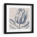 Indigo Floral En Lino Iv - Vision Studio | Cuadro decorativo de Canvas Lab