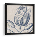 Indigo Floral En Lino Iv - Vision Studio | Cuadro decorativo de Canvas Lab