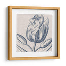 Indigo Floral En Lino Iv - Vision Studio | Cuadro decorativo de Canvas Lab