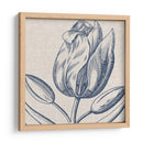 Indigo Floral En Lino Iv - Vision Studio | Cuadro decorativo de Canvas Lab