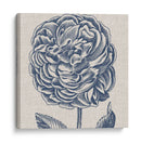 Indigo Floral En Lino V - Vision Studio | Cuadro decorativo de Canvas Lab